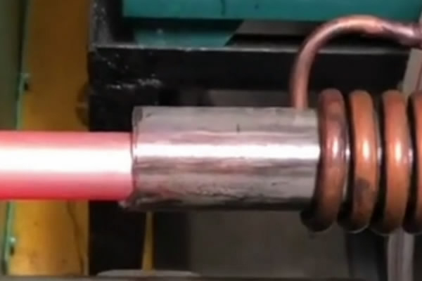 直径28mm铜棒温镦-超音频感应加热设备