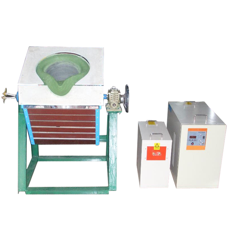 70KW中频熔铜炉 100KG黄铜熔炼炉 电动液压倾倒式感应熔炼炉